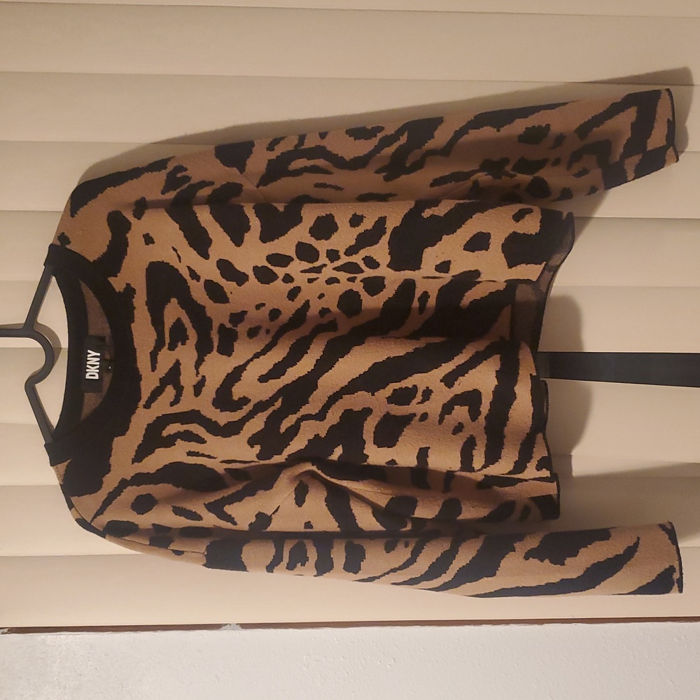 DKNY animal print sweater
